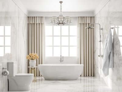 Refinished Bathtub in a Classic Bathroom